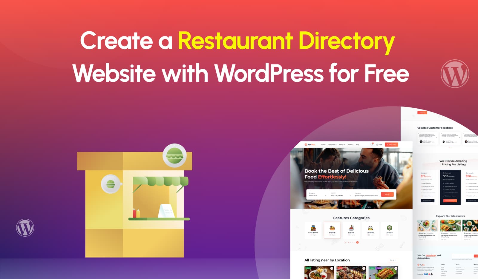 How to Create a Restaurant Directory Website with WordPress for Free