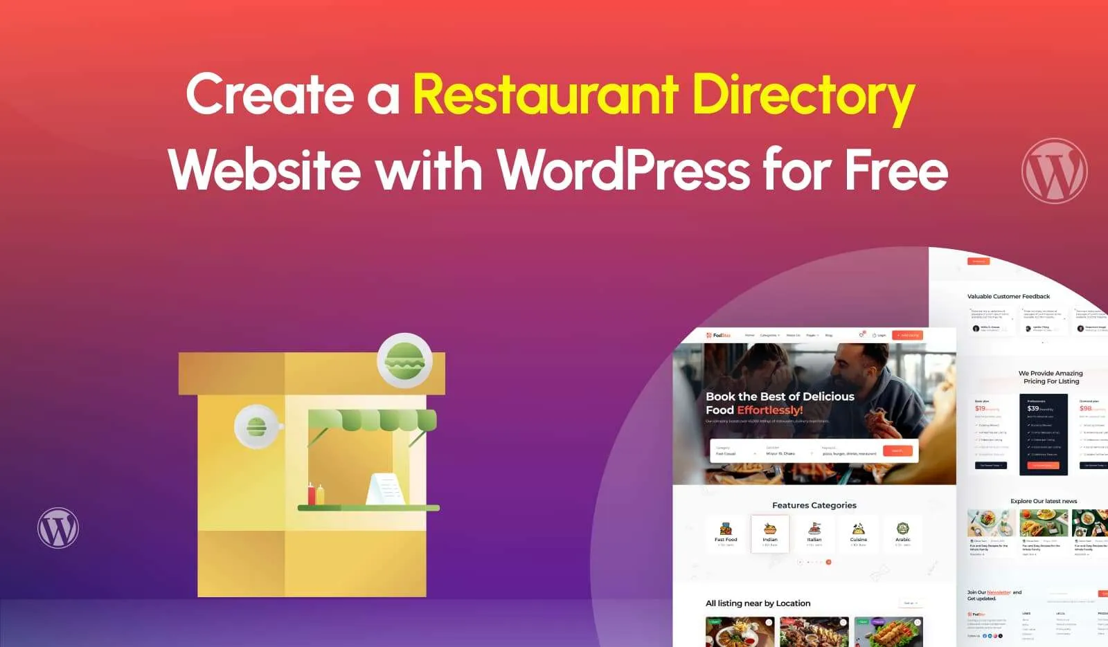 How to Create a Restaurant Directory Website with WordPress for Free