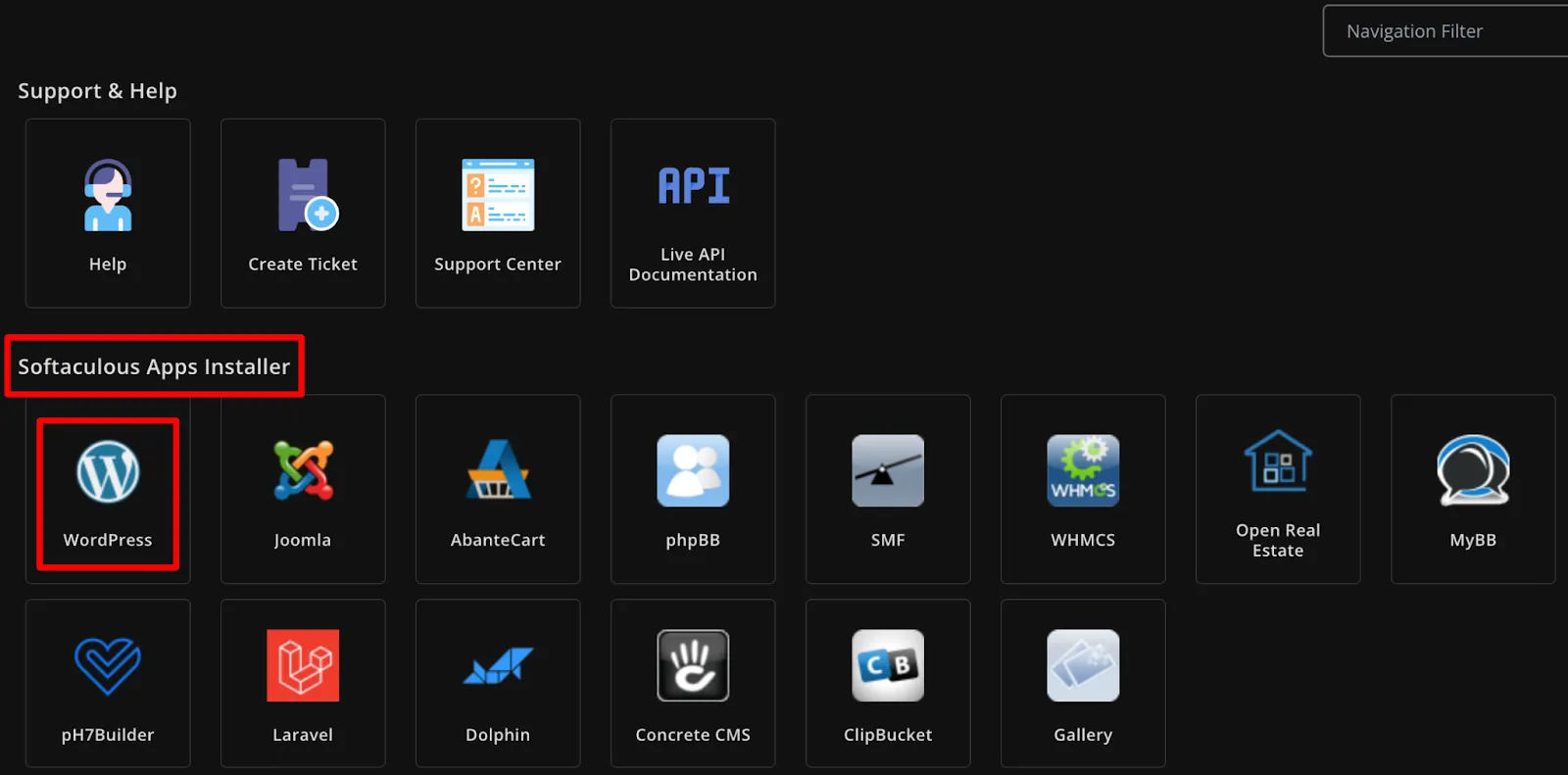 Softaculous Apps Installer